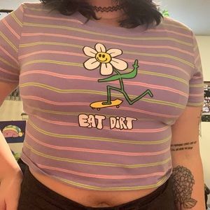 Eat Dirt Skater Crop Top